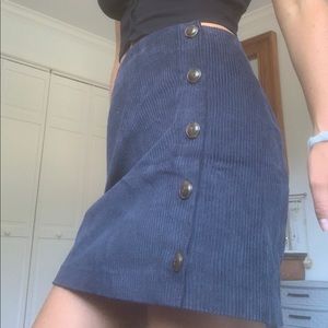 Corduroy mini skirt
